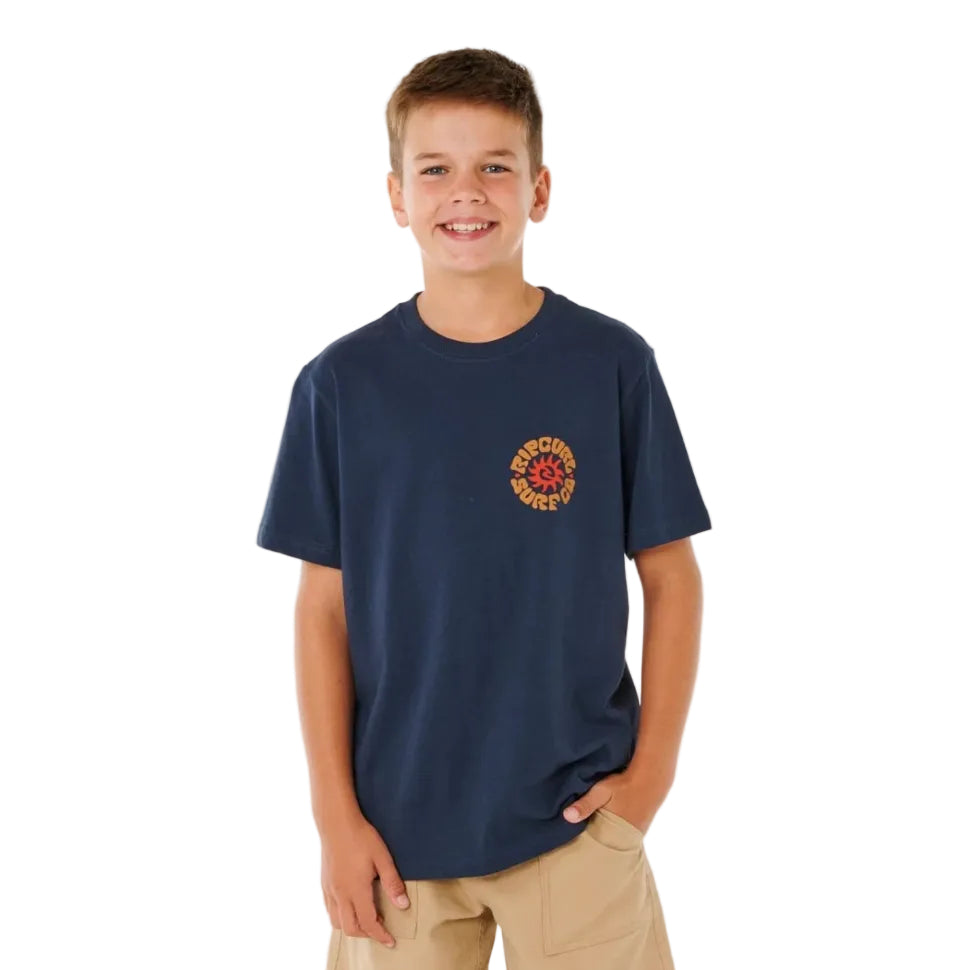 Rip Curl Pacific Rinse Circle Boys Tee - Dark Navy