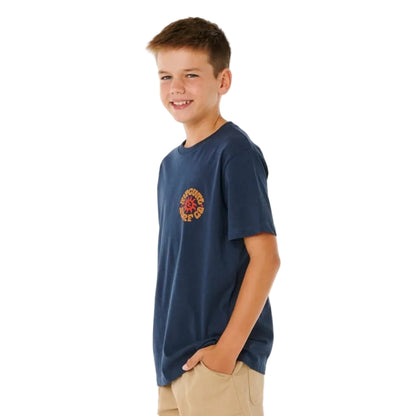 Rip Curl Pacific Rinse Circle Boys Tee - Dark Navy