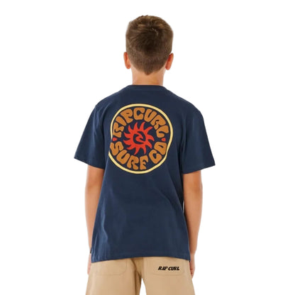 Rip Curl Pacific Rinse Circle Boys Tee - Dark Navy