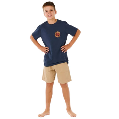 Rip Curl Pacific Rinse Circle Boys Tee - Dark Navy
