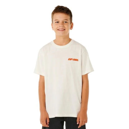 Rip Curl Eternal Shred Logo Boys Tee - Bone
