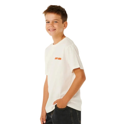 Rip Curl Eternal Shred Logo Boys Tee - Bone