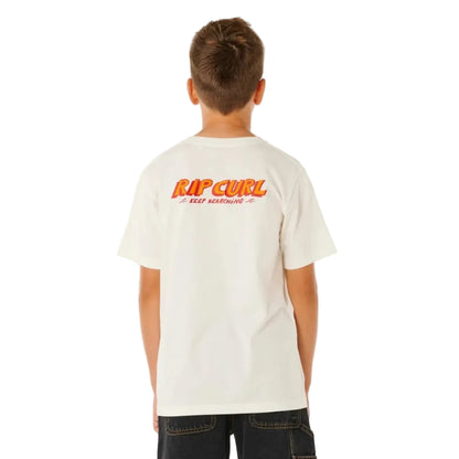 Rip Curl Eternal Shred Logo Boys Tee - Bone