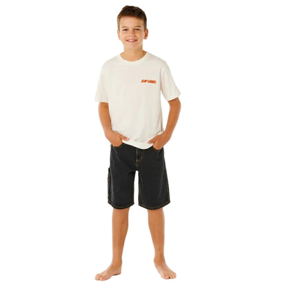 Rip Curl Eternal Shred Logo Boys Tee - Bone