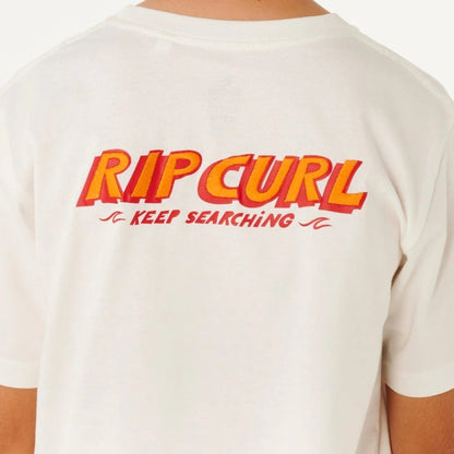 Rip Curl Eternal Shred Logo Boys Tee - Bone