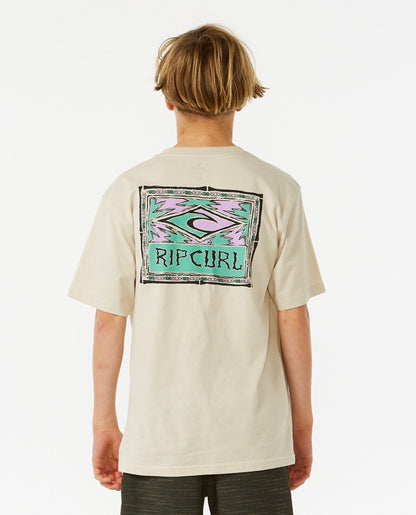 Rip Curl Lost Islands Boys Logo Tee - Vintage White