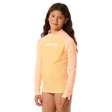 Rip Curl Classic Surf Long Sleeve Girls Rash Vest - Orange
