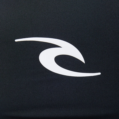 Rip Curl Waves Mens UPF Performance Long Sleeve Rash Vest in Black