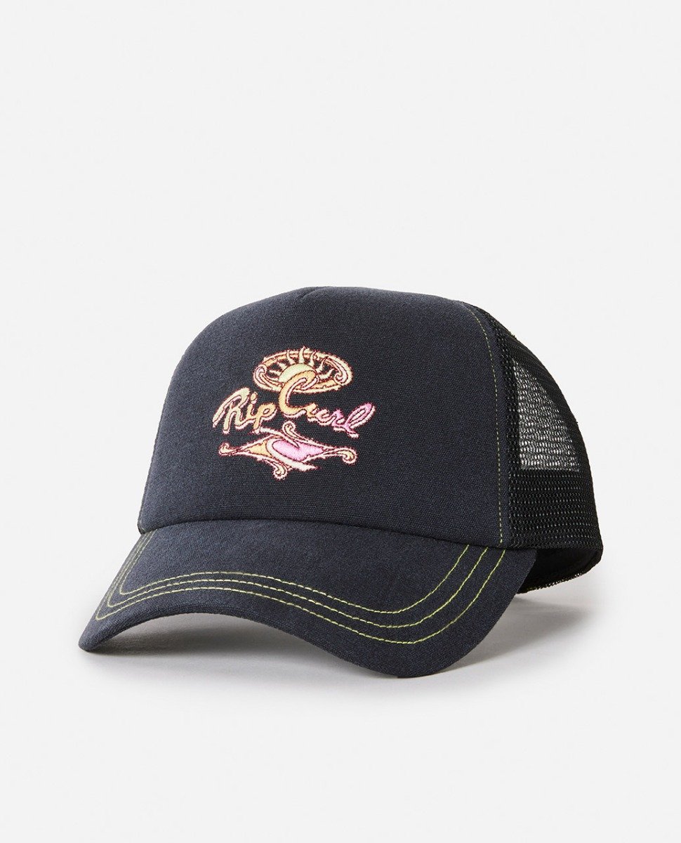 ip Curl Mixed Revival Womens Trucker Cap - Washed Black