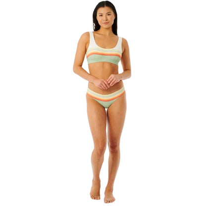 Rip Curl Surf Revival Cheeky Women's Bikini Bottoms - Green