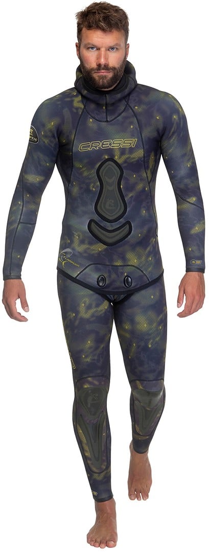 Cressi Lampuga Mens 2-Piece Spearfishing 7+5mm Wetsuit - Camo