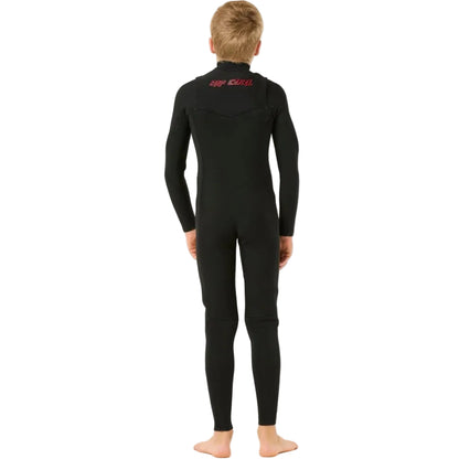 Rip Curl Kids Dawn Patrol Chest Zip 4/3mm Wetsuit 2026 - Black