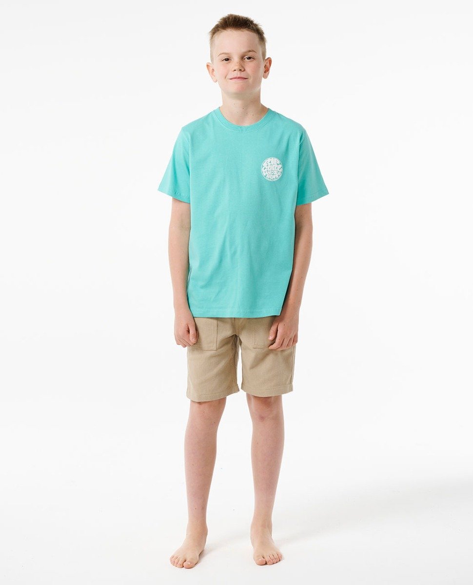 Rip Curl Kids Wetsuit Icon Short Sleeve Tee - Aqua