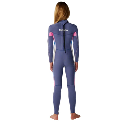 Rip Curl Kids Dawn Patrol Back Zip 4/3mm Wetsuit 2026 - Grey Blue