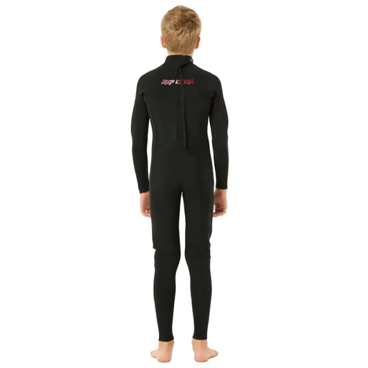 Rip Curl Kids Dawn Patrol Back Zip 4/3mm Wetsuit in Black