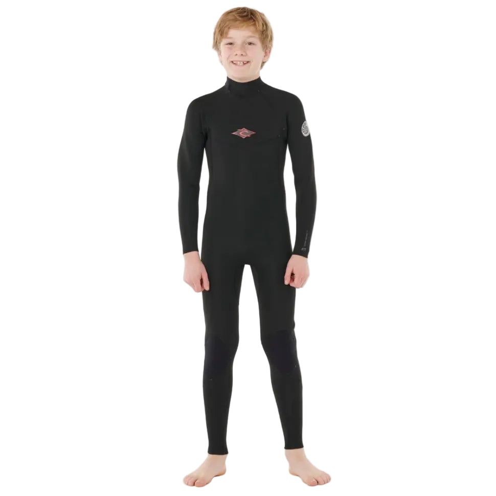 Rip Curl Kids Dawn Patrol Back Zip 4/3mm Wetsuit 2026 - Black