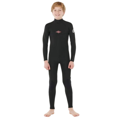 Rip Curl Kids Dawn Patrol Back Zip 4/3mm Wetsuit 2026 - Black