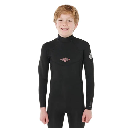 Rip Curl Kids Dawn Patrol Back Zip 4/3mm Wetsuit 2026 - Black