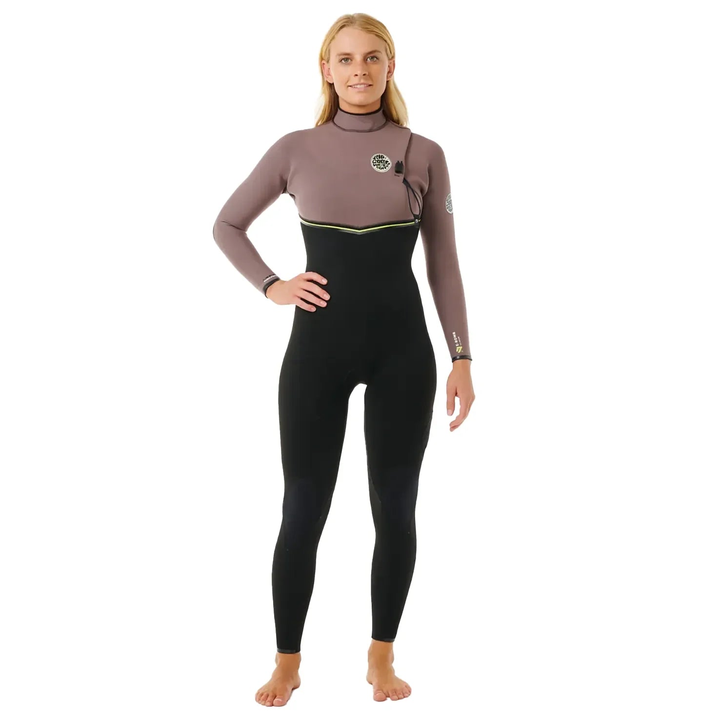Rip Curl Women's E Bomb 4/3mm Zip Free Wetsuit - Eggplant 24/25 - Buy online today