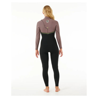 Rip Curl Women's E Bomb 4/3mm Zip Free Wetsuit - Eggplant 24/25 - Buy online today
