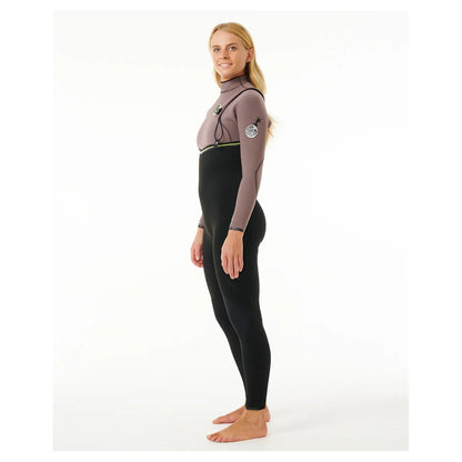 Rip Curl Women's E Bomb 4/3mm Zip Free Wetsuit - Eggplant 24/25 - Buy online today