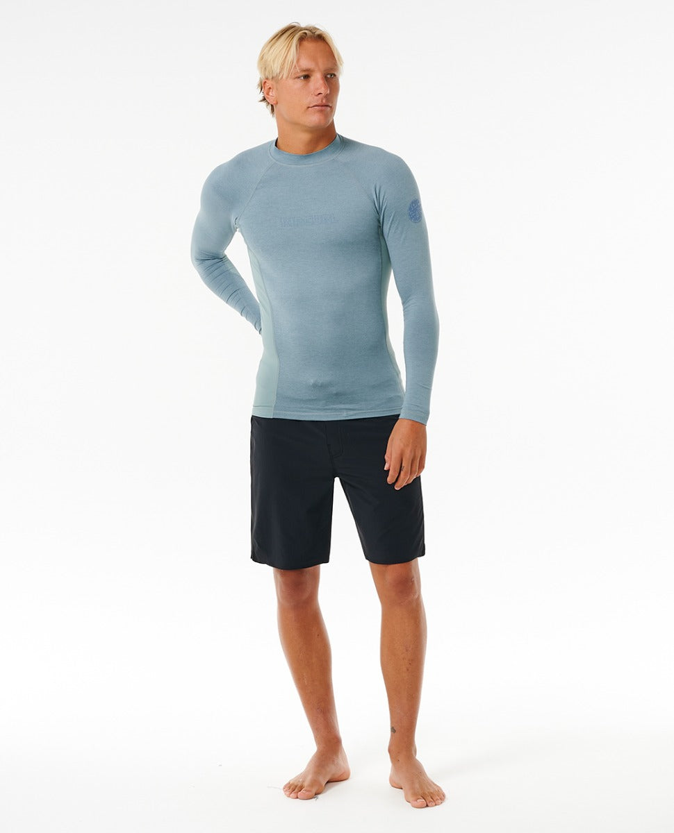 Rip Curl Dawn Patrol UPF Perf Men's Long-Sleeved Rash Vest - Mineral Blue