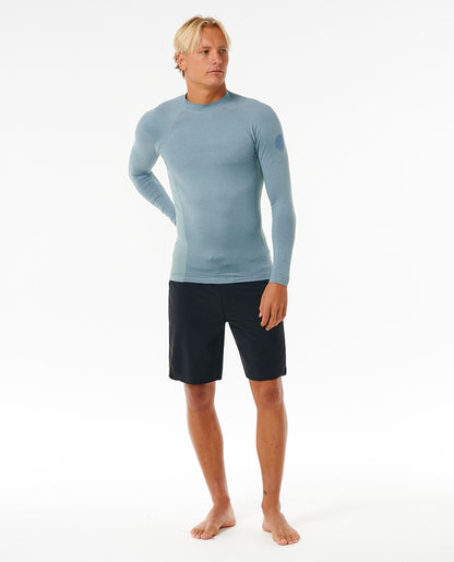 Rip Curl Dawn Patrol UPF Perf Men's Long-Sleeved Rash Vest - Mineral Blue