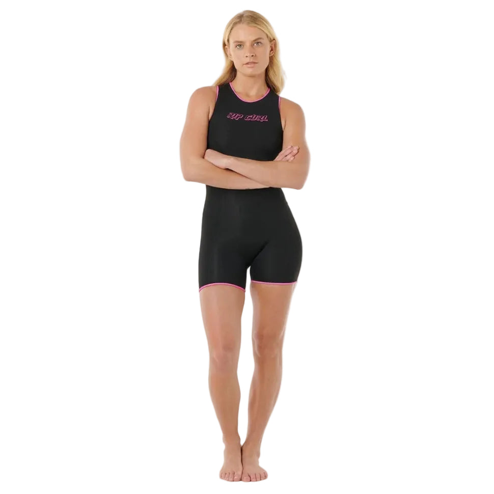 Rip Curl Steph Gilmore G-Bomb 1.5mm Short Jane Wetsuit in Black/Pink