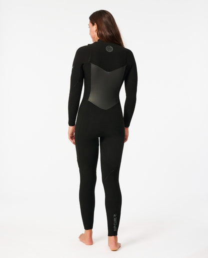 Rip Curl Flash Bomb 5/3mm Women's Chest Zip Winter Wetsuit - Black