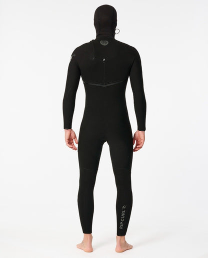 Rip Curl E-Bomb 4/3mm Men's Zip Free Hooded Wetsuit - Black