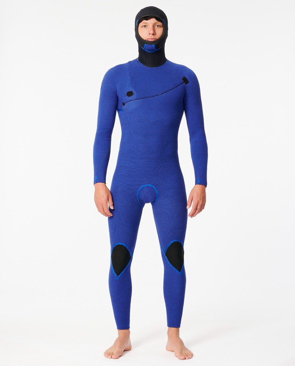 Rip Curl E-Bomb 4/3mm Men's Zip Free Hooded Wetsuit - Black