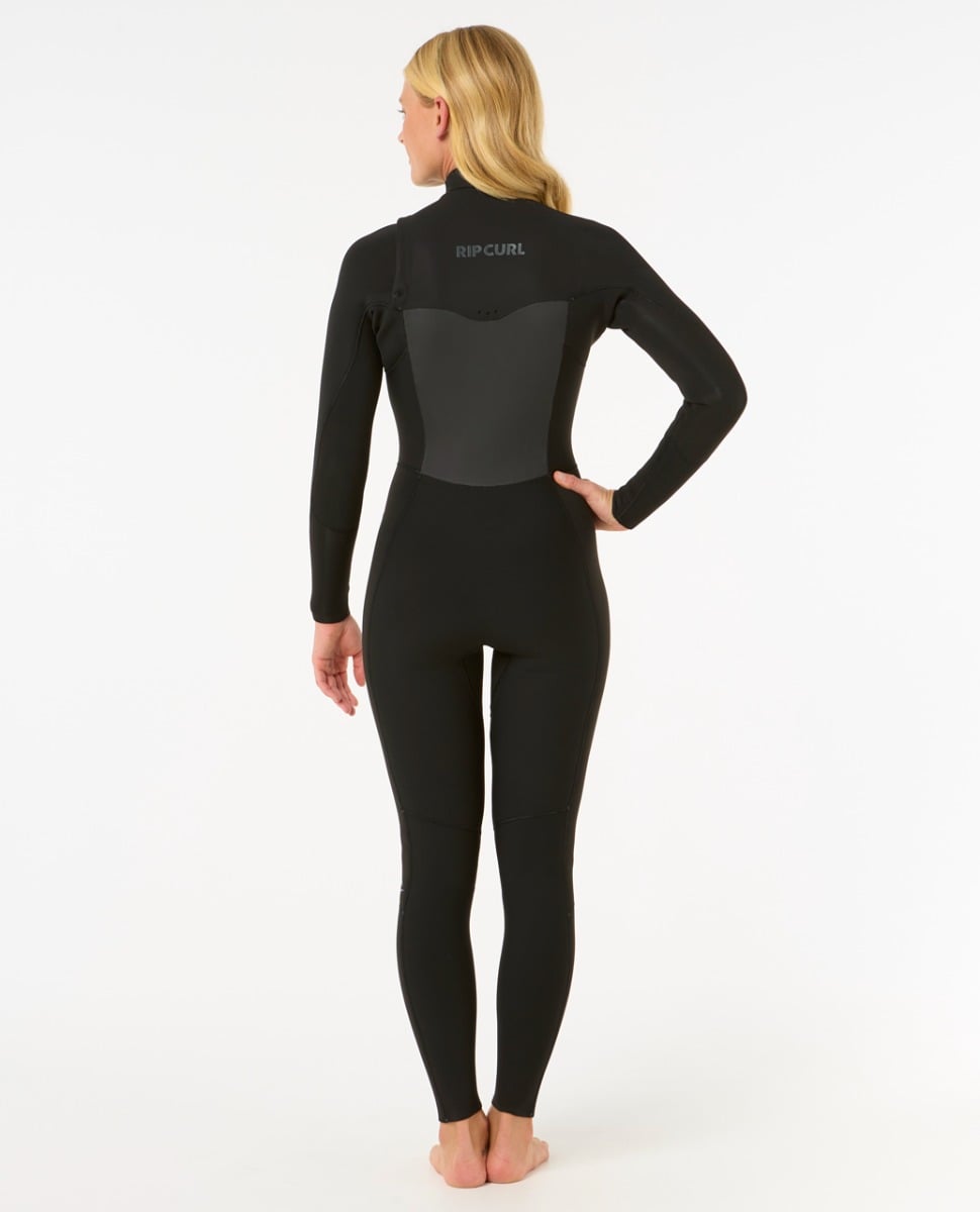 Rip Curl Womens Dawn Patrol 4/3mm Chest Zip Wetsuit - Black