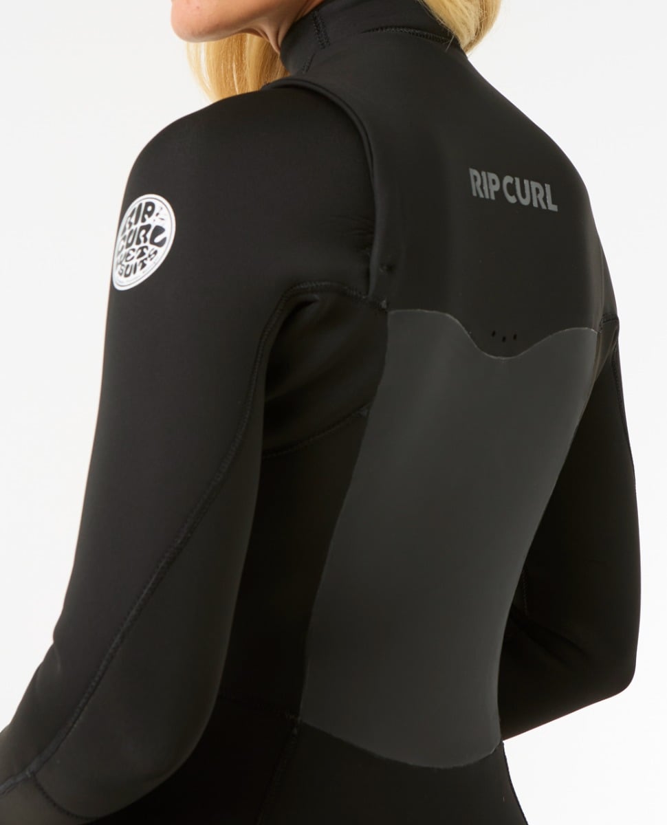 Rip Curl Womens Dawn Patrol 4/3mm Chest Zip Wetsuit - Black