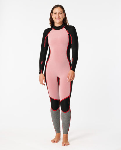Rip Curl Dawn Patrol 4/3mm Women's Back Zip Wetsuit 2025 - Charcoal