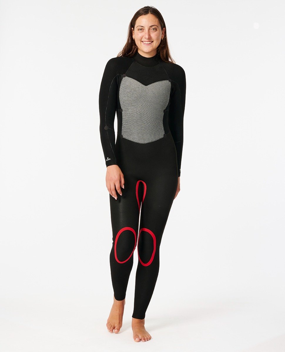 Rip Curl Women's Omega 4/3mm GBS Back Zip Wetsuit - Khaki