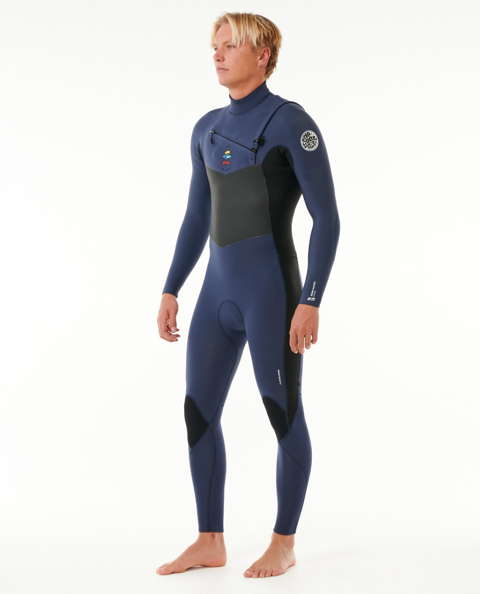 Rip Curl Dawn Patrol 4/3mm Chest Zip Wetsuit - Dark Navy