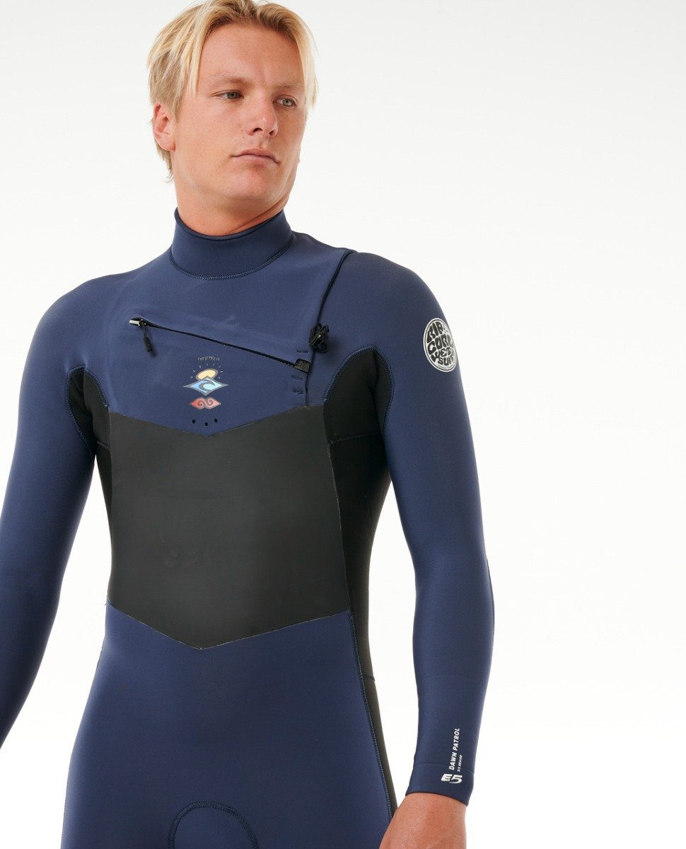 Rip Curl Dawn Patrol 4/3mm Chest Zip Wetsuit - Dark Navy