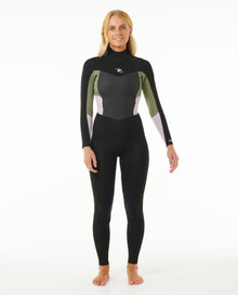 Rip Curl Womens Omega GBS 3/2mm Back Zip Wetsuit - Khaki