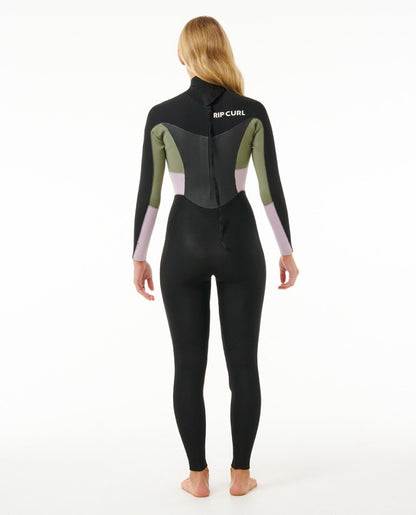 Rip Curl Women's Omega GBS 3/2mm Back Zip Wetsuit - Khaki