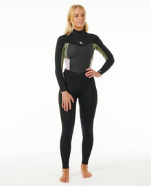 Rip Curl Women's Omega GBS 3/2mm Back Zip Wetsuit - Khaki