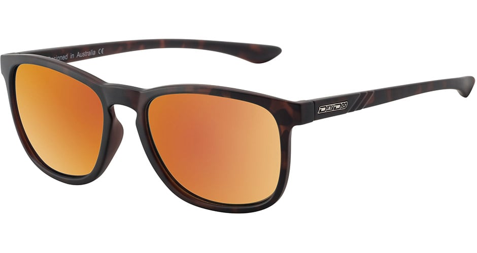 Dirty Dog Shadow Polarised Sunglasses - Satin Tort/Brown Gold Mirror
