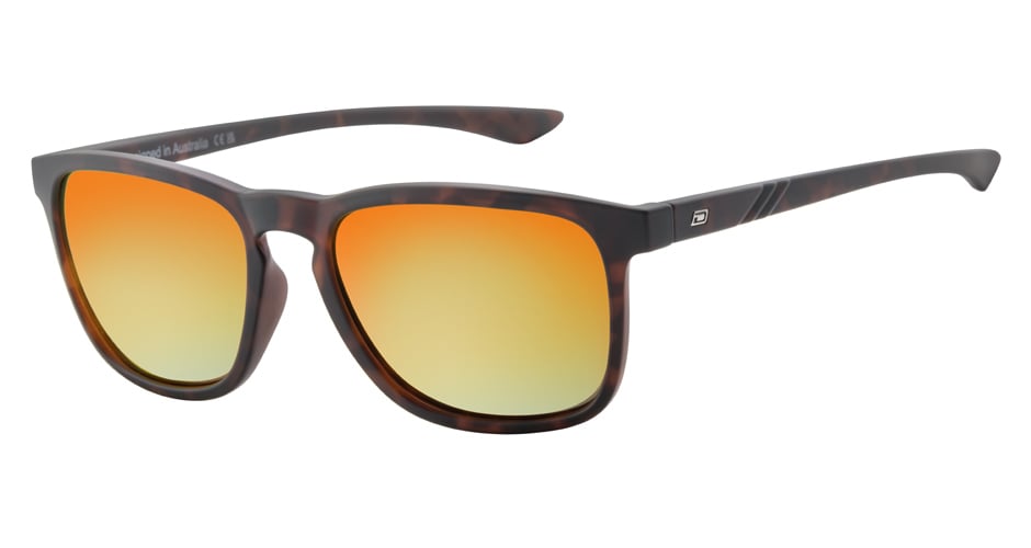Dirty Dog Shadow Sunglasses in Satin Tortoise / Brown/Orange Mirror Polarised