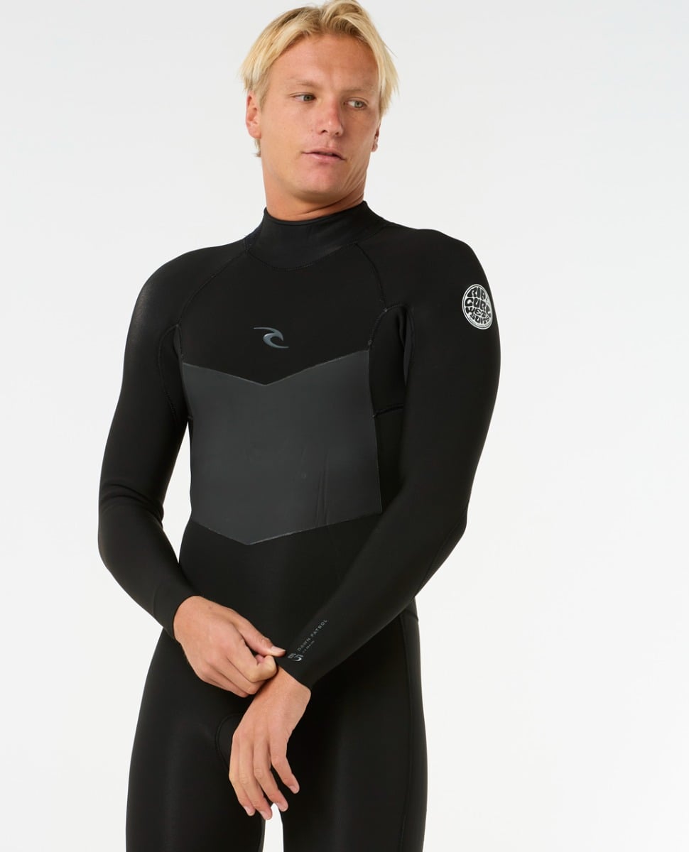 Rip Curl Dawn Patrol 3/2mm Mens Back Zip Wetsuit 2025 - Black
