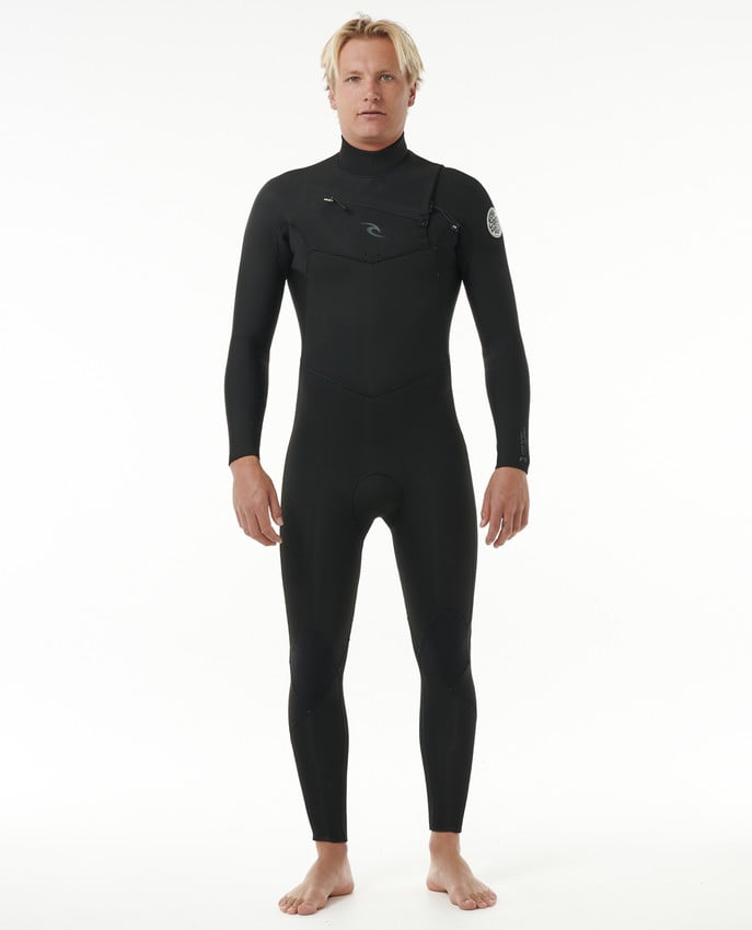 Rip Curl Dawn Patrol Performance Chest Zip 4/3mm Wetsuit 2025 - Black