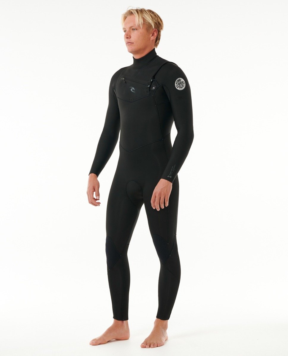 Rip Curl Dawn Patrol Performance Chest Zip 4/3mm Wetsuit 2025 - Black
