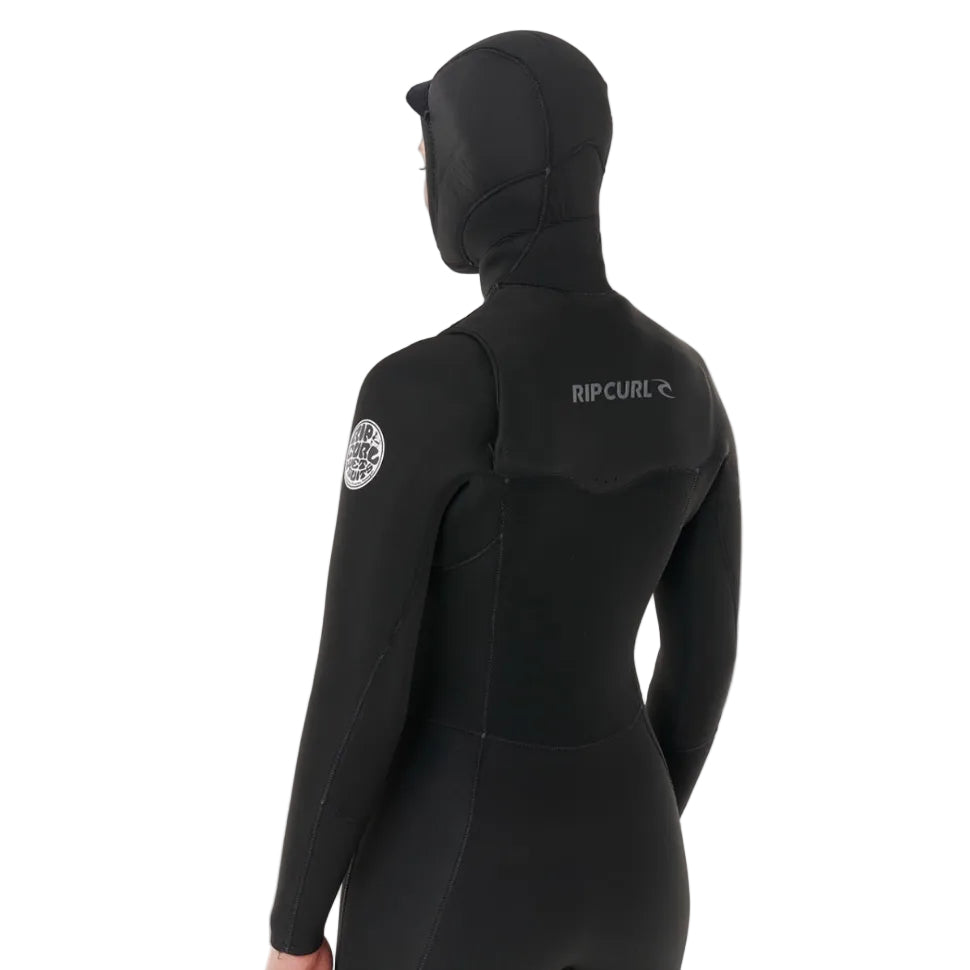 Rip Curl Womens Dawn Patrol Hooded 5/4mm Winter Wetsuit 2026 - Black