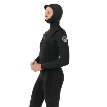 Rip Curl Womens Dawn Patrol Hooded 5/4mm Winter Wetsuit 2026 - Black