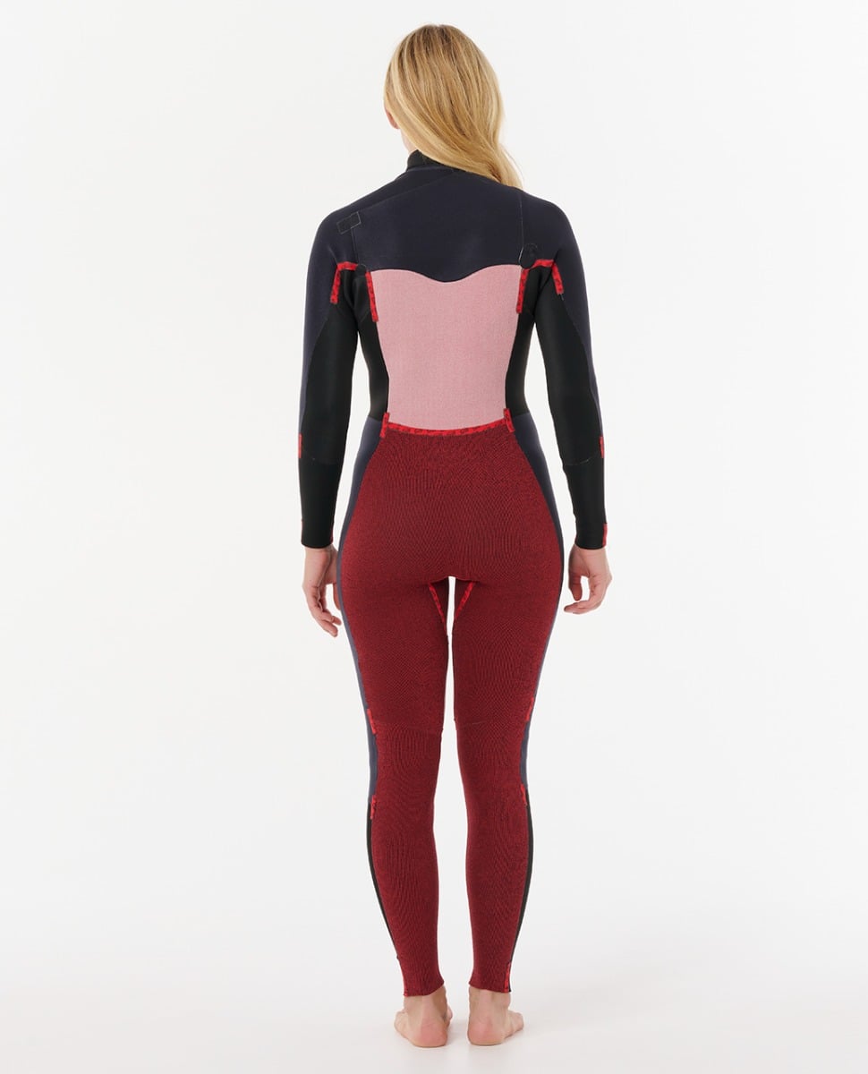 Rip Curl Womens Dawn Patrol Chest Zip 5/3mm Winter Wetsuit 2026 - Black/Pink