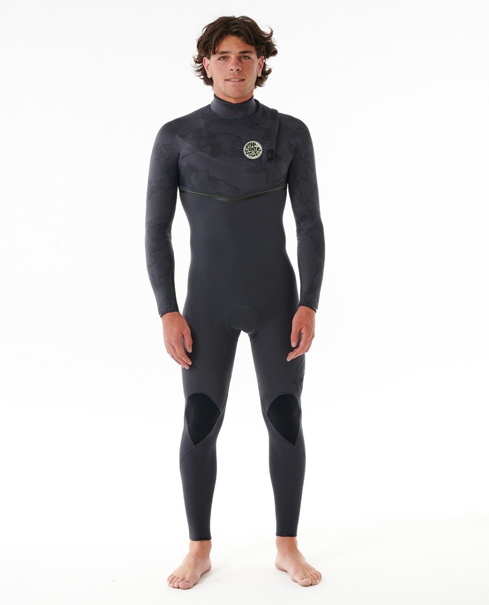 Rip Curl E Bomb 3/2mm Mens Zip Free Summer Wetsuit - Charcoal