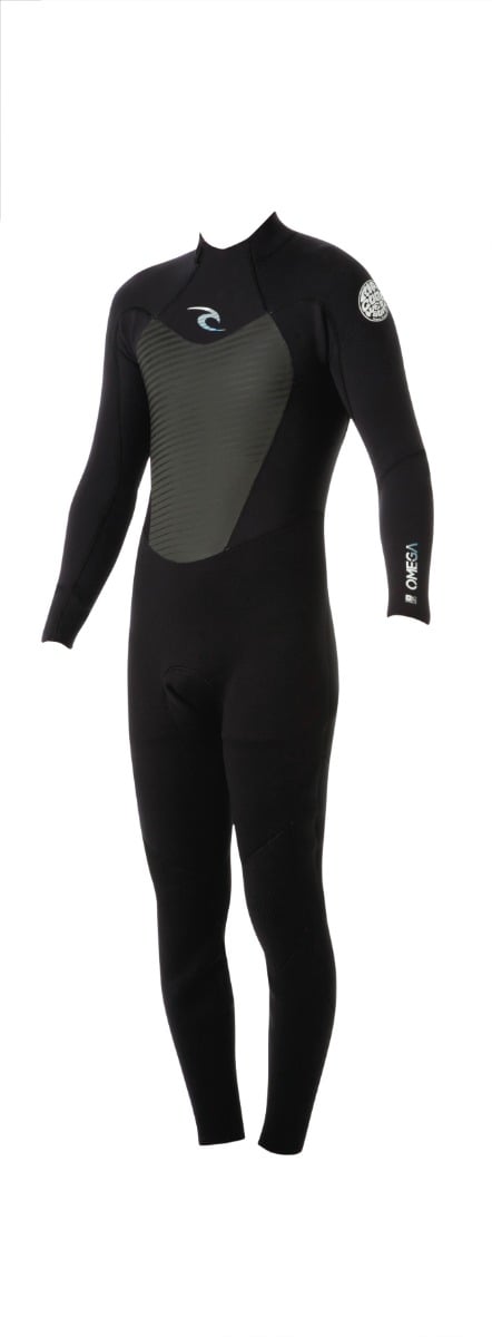 Rip Curl Omega 3/2mm Mens Back Zip Wetsuit 2021 - Black - Front